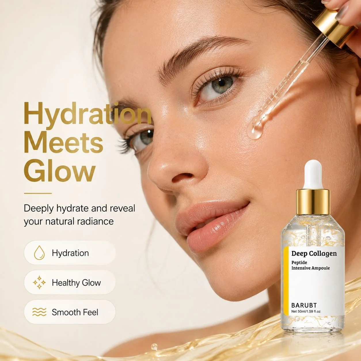 BARUBT Deep Collagen peptide essence ampoule polypeptide nourishing and moisturizing Deep Collagen Silk Ampo