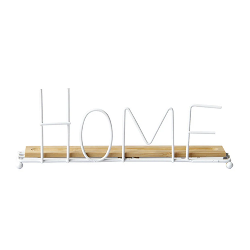 

European Metal Stick Holder HOME Shape Desktop Aroma Incense Stick Holders Burner Black White Wooden Decor