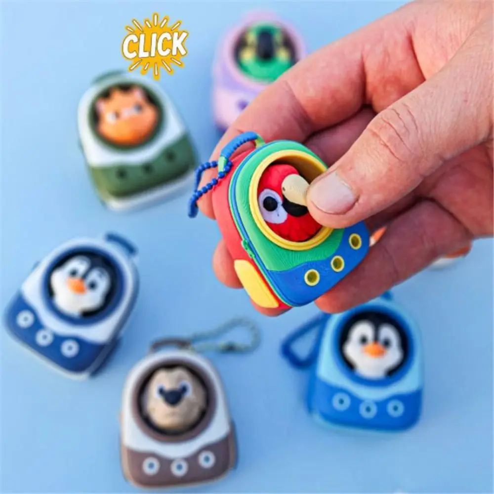 3D Printed Mini Pet Backpack Click Press Design Cute Cartoon Fidget Keychain Cute Kawaii Style Pendant Decoration