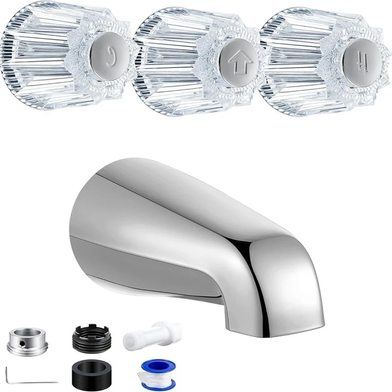 abkl-交換用シャワー蛇口ハンドルセット、プライスフィスター用、3ノブ浴槽スパウト、ダイバーターキットなし