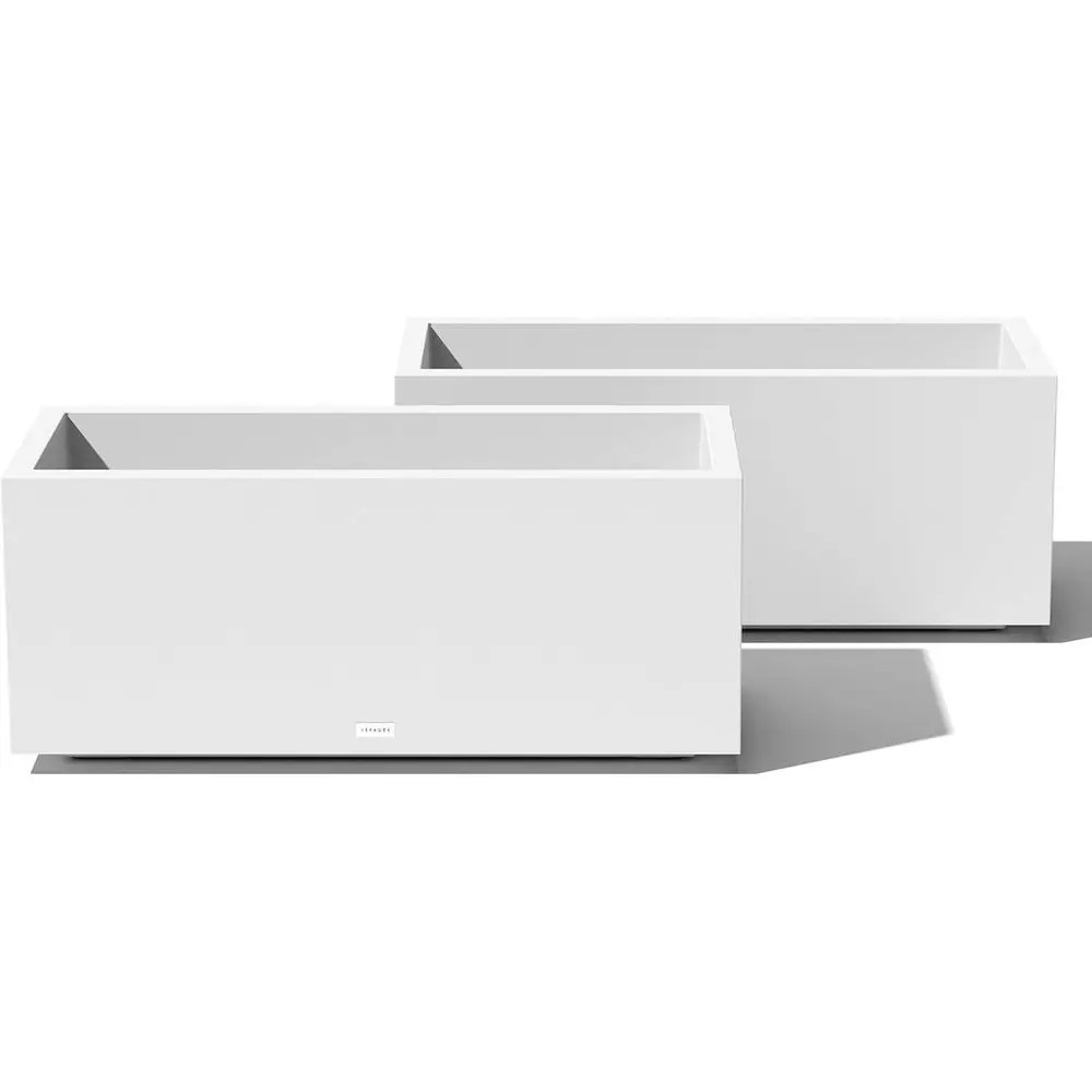 

Large Rectangular Planter Box - Outdoor/Indoor Use, Weather-Resistant with Drainage for Tall Plants, Flowers, and Shrubs