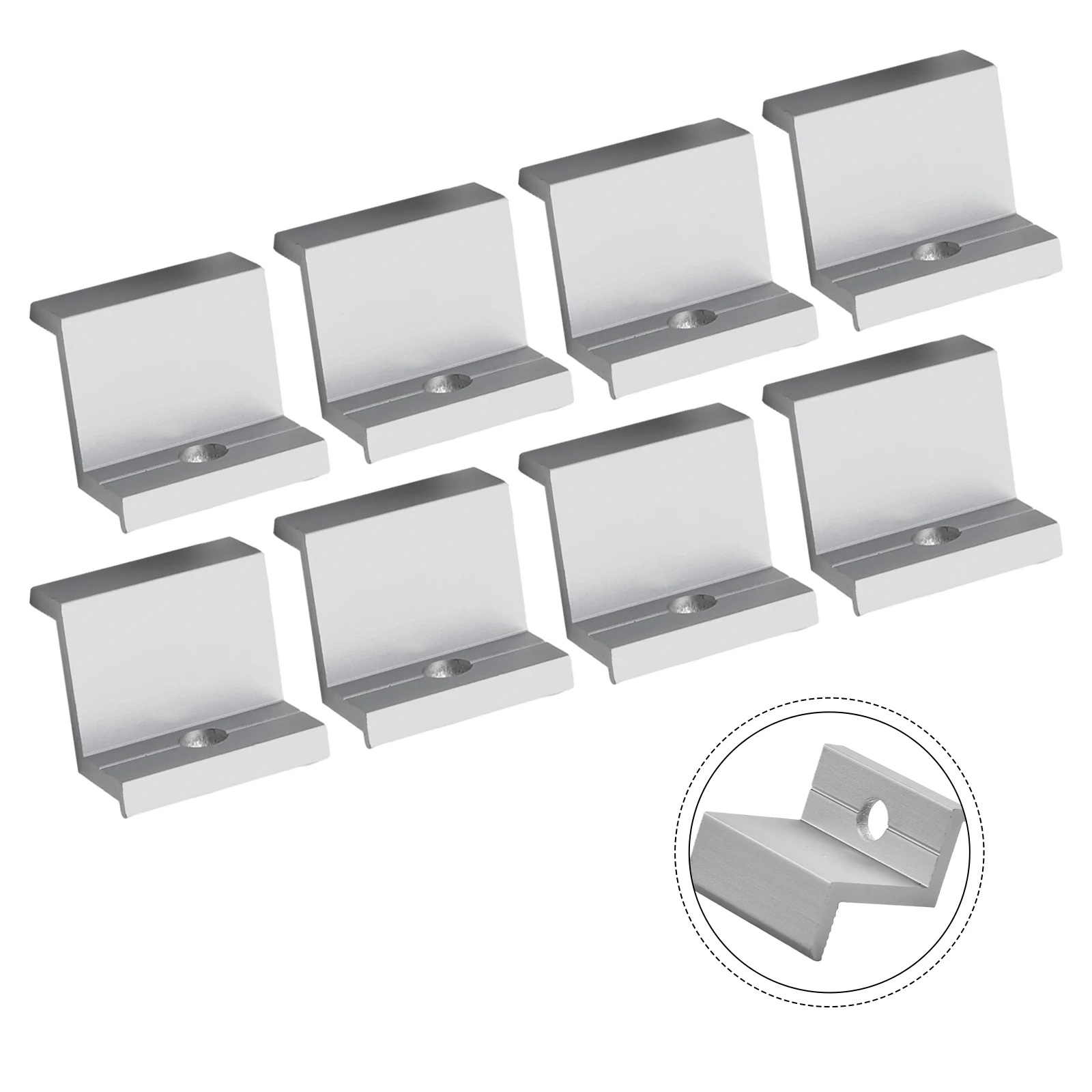 Light Weight Convenient Transportation Frame Heights 30mm End Clamp Solar Panel Strong Toughness 10pcs Aluminum End Clamp