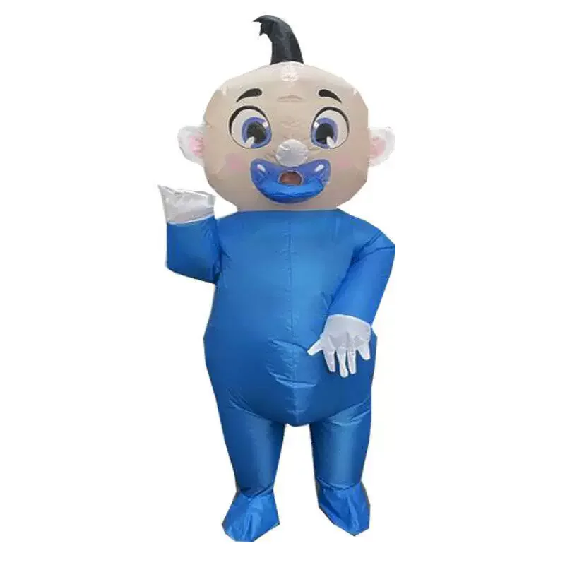 Cute Baby Pacifier Boy and Girl Inflatable Mascot Costume Cartoon Cosplay Fancy Dress Doll Clothe for Halloween Party Wedding Pr