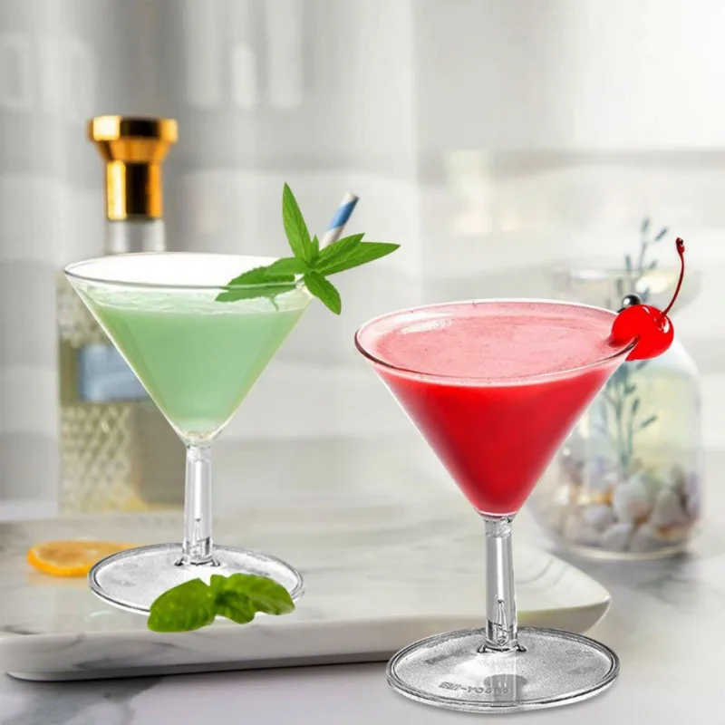 

12pcs 60ml /2oz Disposable Cocktail Cup Mini Champagne Flutes Plastic Mug Party Wine Glass Bar Drink Dessert Cups