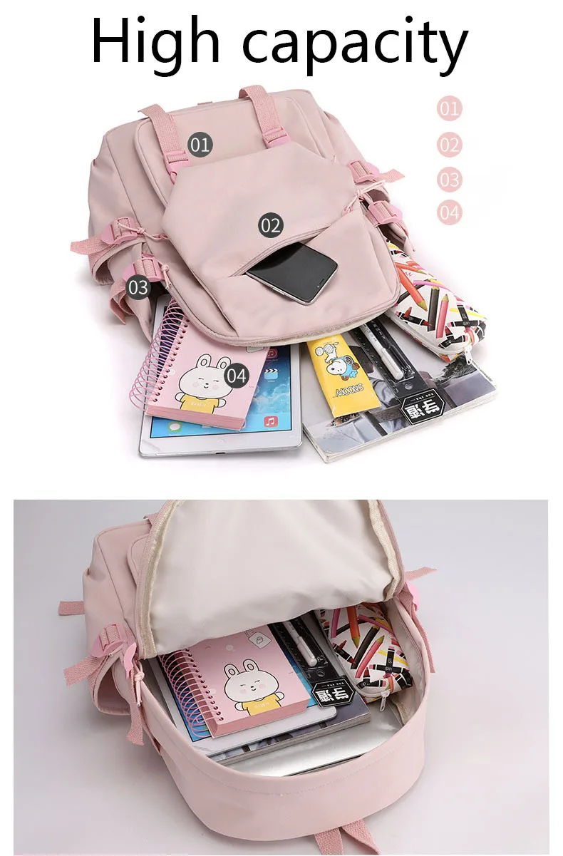 حقيبة ظهر نسائية كاجوال، حقيبة ظهر، حقيبة ظهر للطلاب، مناسبة للطلاب، هدايا مدرسية، مجموعة بنات، حقيبة ظهر للسفر