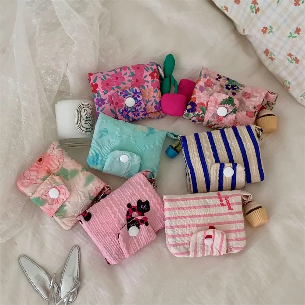 New Floral Wallet Cartoon Mini Storage Bag Cloth Coin Purse Women Girls