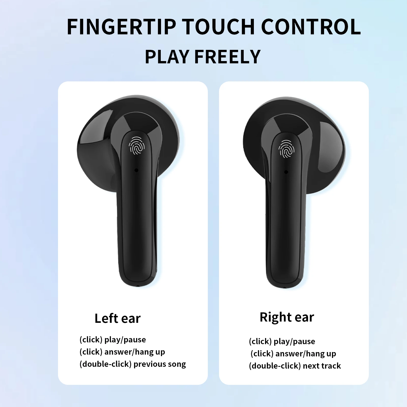 سماعات رأس لاسلكية، سماعات داخل الأذن، مع ميكروفون، سماعات ستيريو داخل الأذن مع شاشة LED