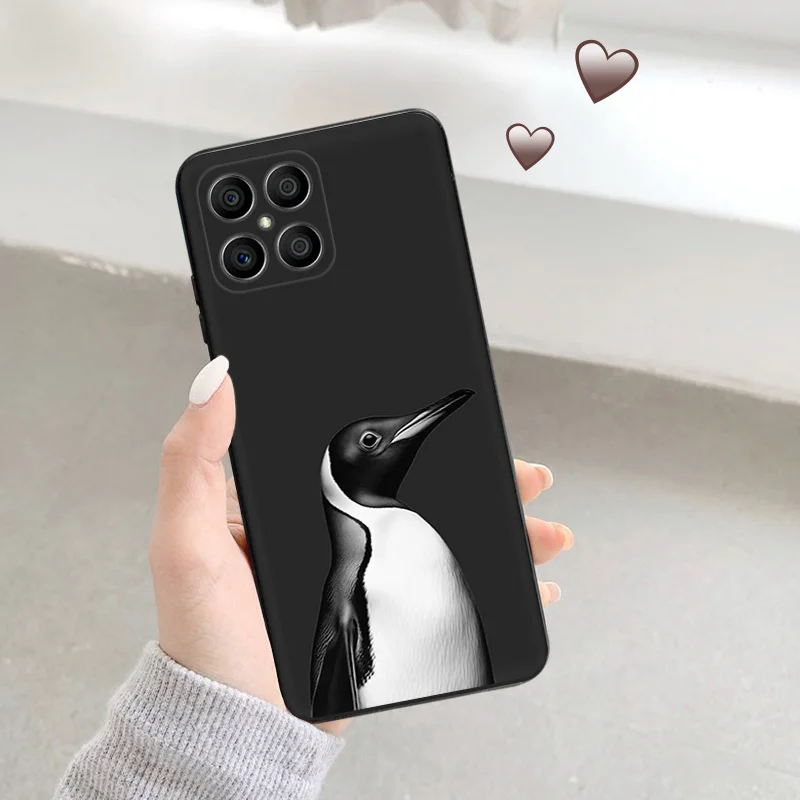 Phone Cases For Honor X7b X7 X8 X9 b X6a 90 70 X8b X9a Magic5 Lite Cute Penguin Pixel 6 7 6a 7a 8a 8 Pro Shell Black Case Cover image 4