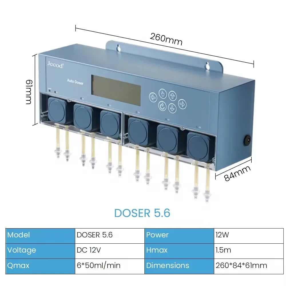 Jebao Jecod Nieuwe Slimme DC 12V App Bluetooth Programmeerbare DOSER 5.4/5.6 Automatische Zoutwater Zoetwater Visbak Aquarium Doseerpomp