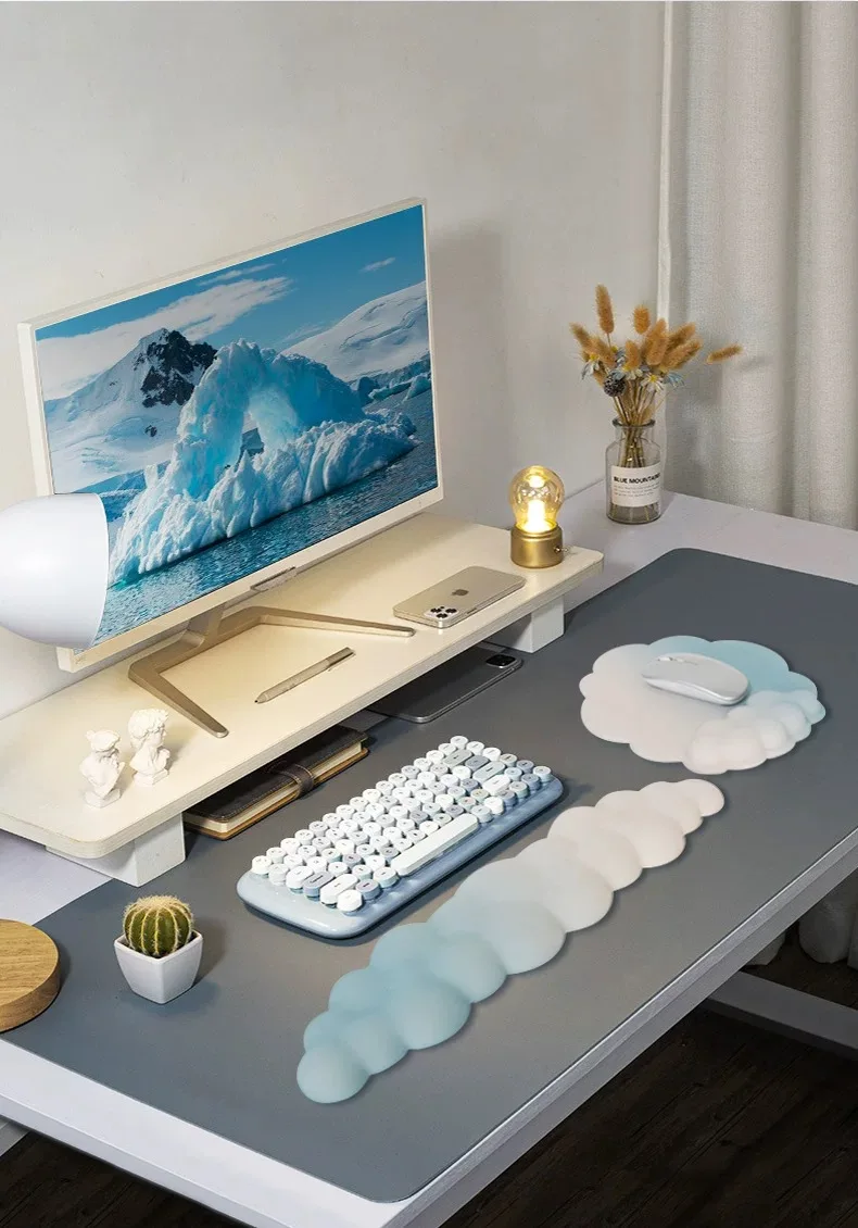 Cloud-shaped multi-colour mouse pad, silicone hand pad, keyboard anti-slip hand and wrist pad