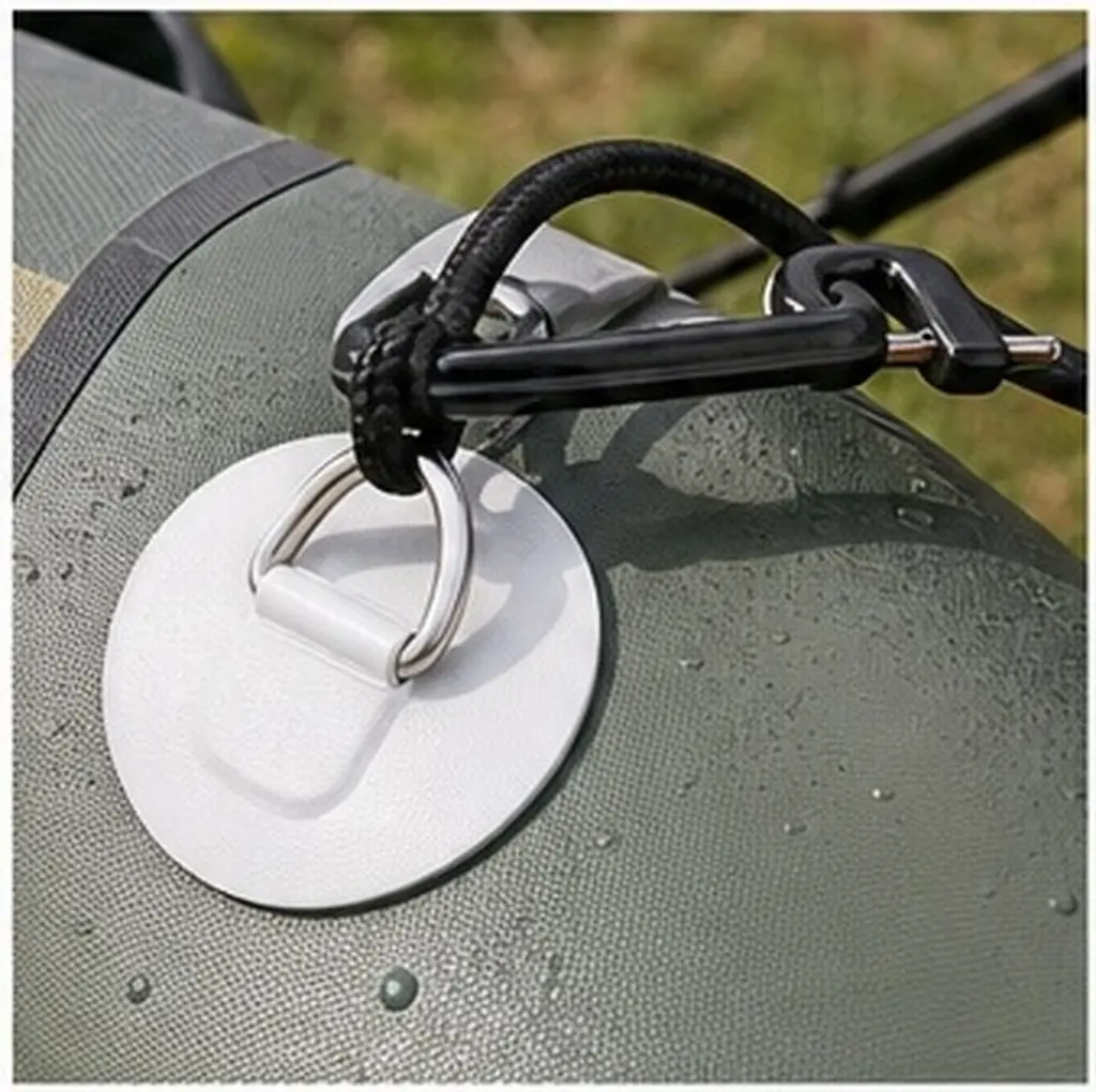 2 pcs Kayak Marine Boat Halloween Christmas New Year Inflatable Boat D Ring Patches Inflatable Boat Handles Adhesive Sticker 3CM