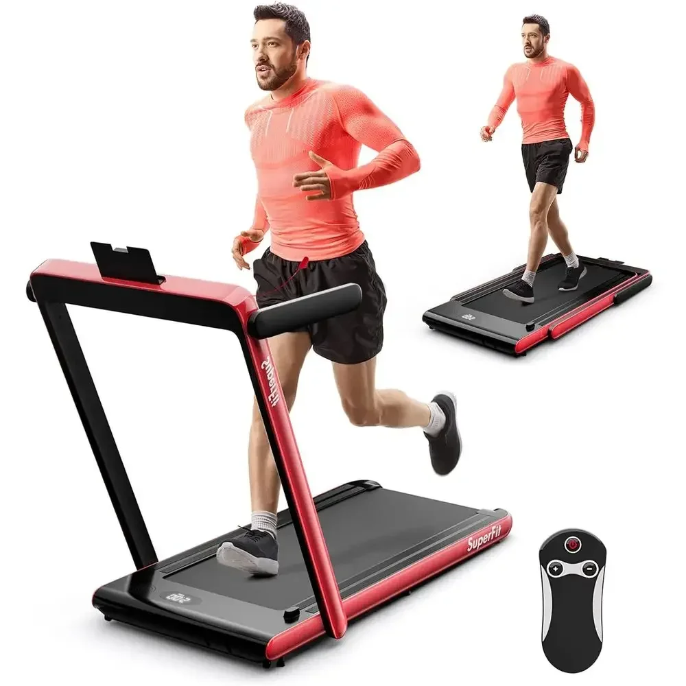Dual-Function Desk Treadmill with 2.5HP Motor, Smart App, Remote Control, LED Display, Bluetooth Speakers, and Foldable Walking
