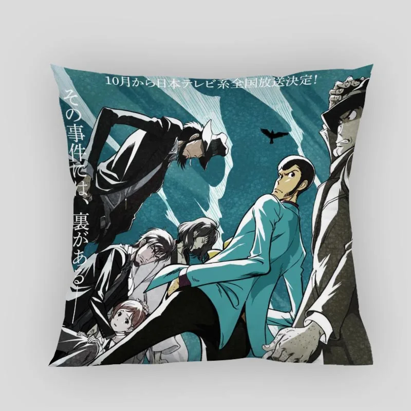 Musife Lupin The 3rd Part 6 Pillowcase Custom Square Pillow Cover Case Zipper Pillowcase 40*40,45*45cm