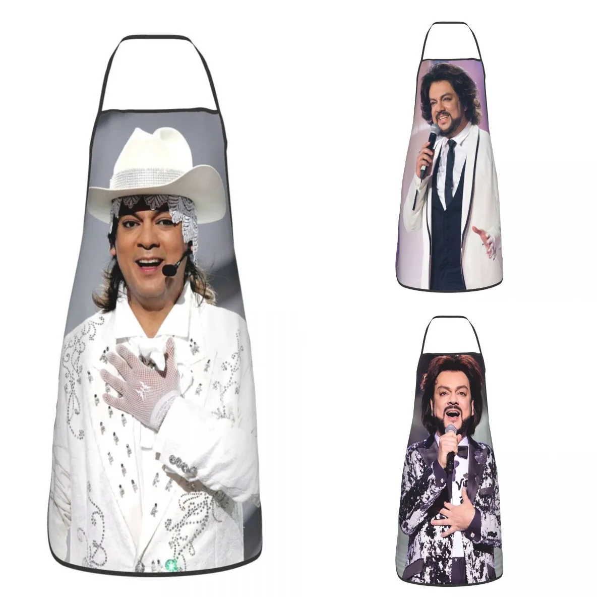 Philip Kirkorov Singer Apron Women Men Unisex Bib Russia Artist Cooking Kitchen Tablier Cuisine Chef Baking