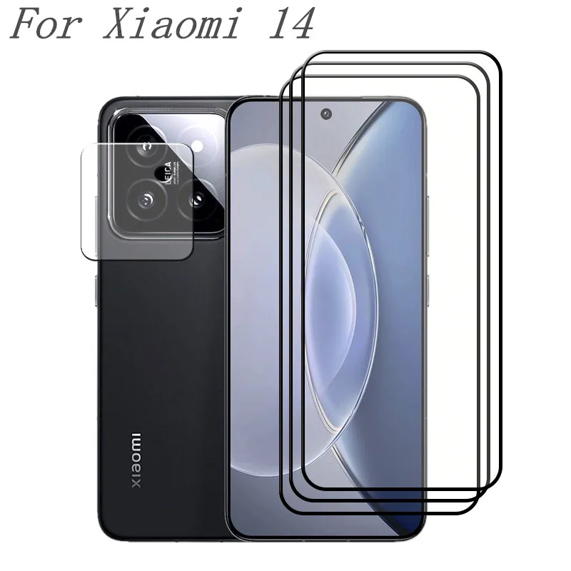 

Распродажа 9H закаленное стекло для Xiaomi 14 защита для экрана Передняя пленка мягкая пленка для камеры для Xiaomi 14