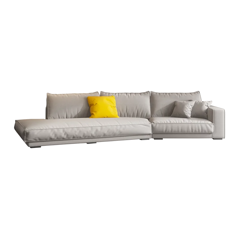 tr- Budapest Large Italian Corner Sofa Set Minimalist Living Room Special-Shaped Frosted Leather Technology Fabric Popular&