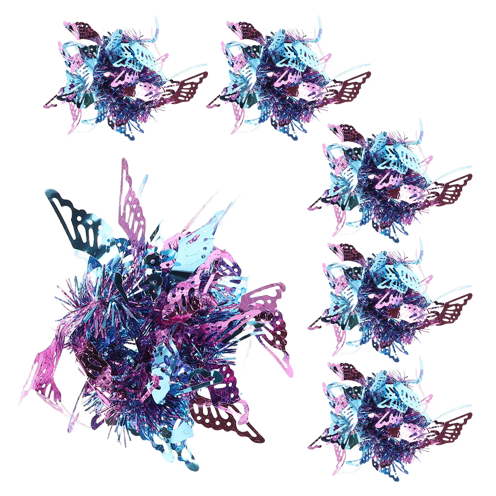 

Набор из 6 легких и удобных помпонов для детских выступлений: синие и розовые цветы для танцев и улучшения визуального эффекта