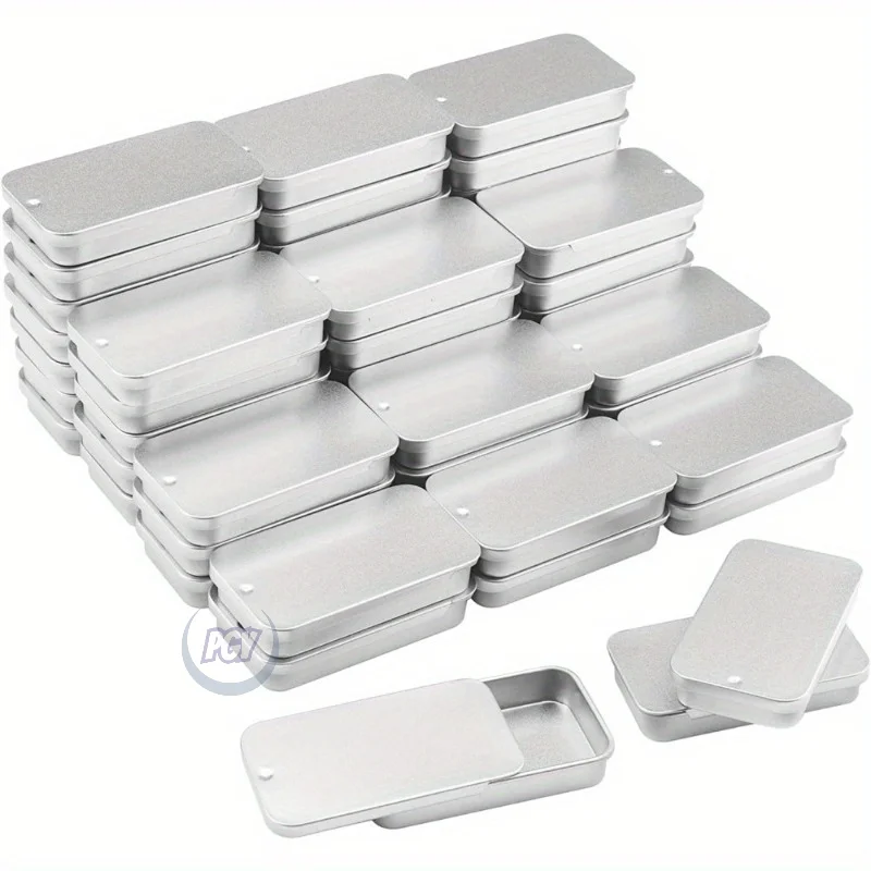 42-teiliges Dosenbehälter-Set aus Metall mit Deckel, Schiebedeckel, Aufbewahrungsboxen für kleine Gegenstände, Schmuck, Ohrringe, Basteln, Organizer, Aufbewahrung