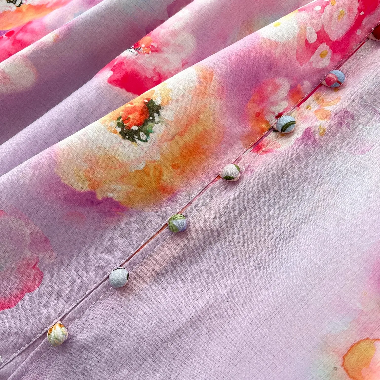 Nova primavera verão floral férias maxi vestido feminino sexy decote em v manga longa puff rendas guarnições bordado robe vestidos