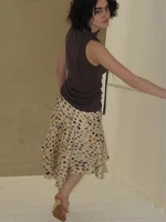CHEERART Psychedelic Dot Summer Skirt For Women Designer Layered A Line Knee Length Ladies Skirt 2026 Fashion Trends 6