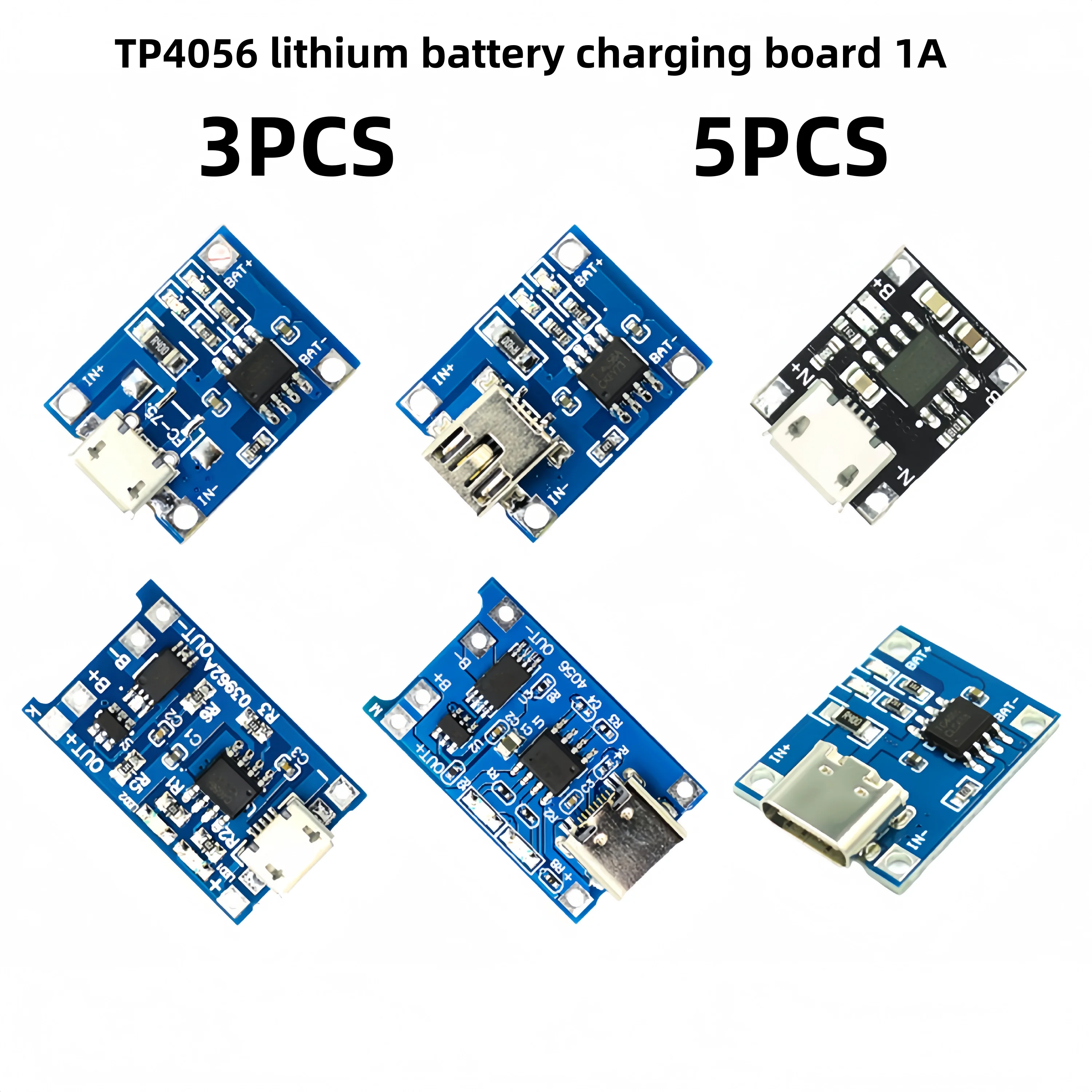 TP4056|18650 lithium battery 3.7v 3.6V 4.2V lithium battery charger board 1A overcharge and overdischarge protection