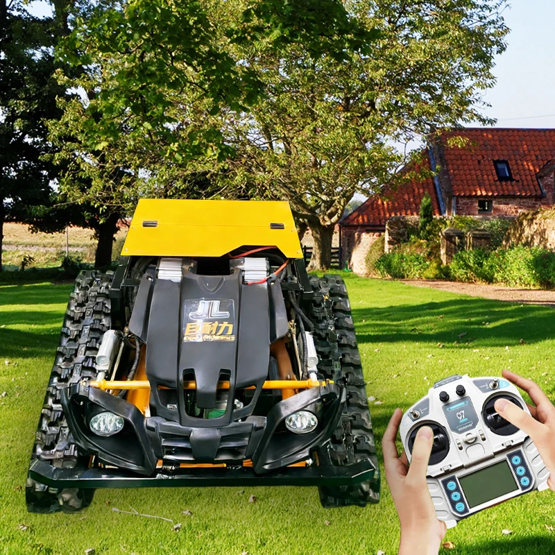 

Electric RC Lawn Mower ISO Remote Control Grass Cutter Compact Size