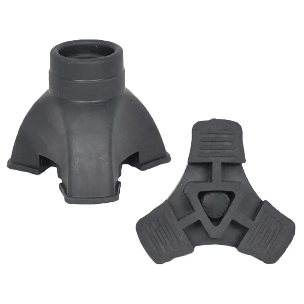 2Pcs Crutch Tips Replacement Non-Slip Walking Pole Tips Cane Foot Protectors for Hiking Trekking Elderly Safety Mud Snow
