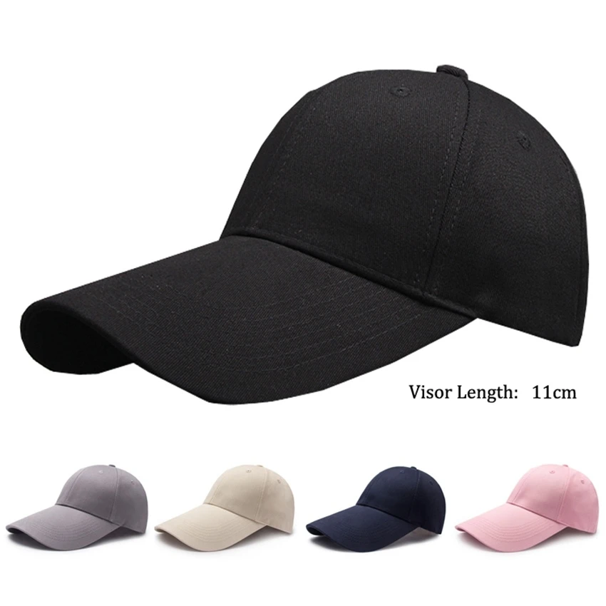 

Fashion Men Women's Long Visor Baseball Cap Hip Hop Cap Leisure Baseball Hat