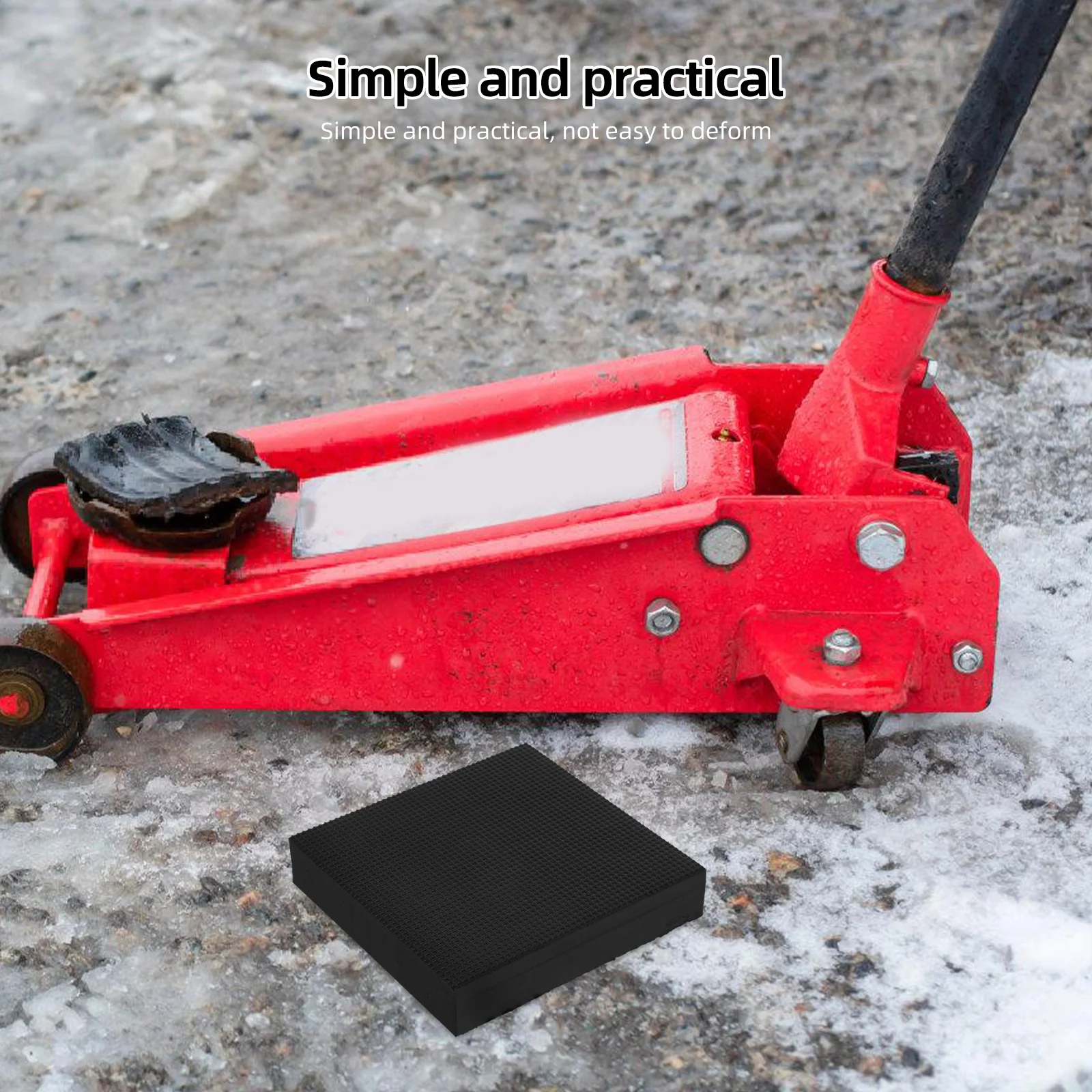 แผ่นยางรองรถยนต์ 1 ชิ้น ขนาด 20 มม. บล็อกยางแข็งสำหรับขาตั้งแม่แรง ป้องกันการสั่นสะเทือน รองรับการยก ป้องกันใต้ท้องรถ