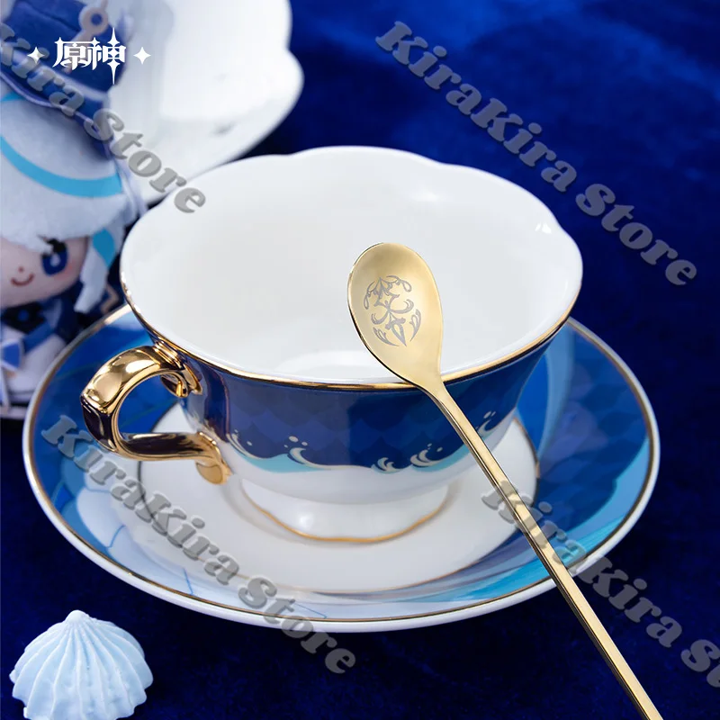 

Furina Teacup Saucer Set Cosplay Genshin Impact Focalors Official Genuine Ceramic Cup Anime Collector's Edition Xmas Gifts