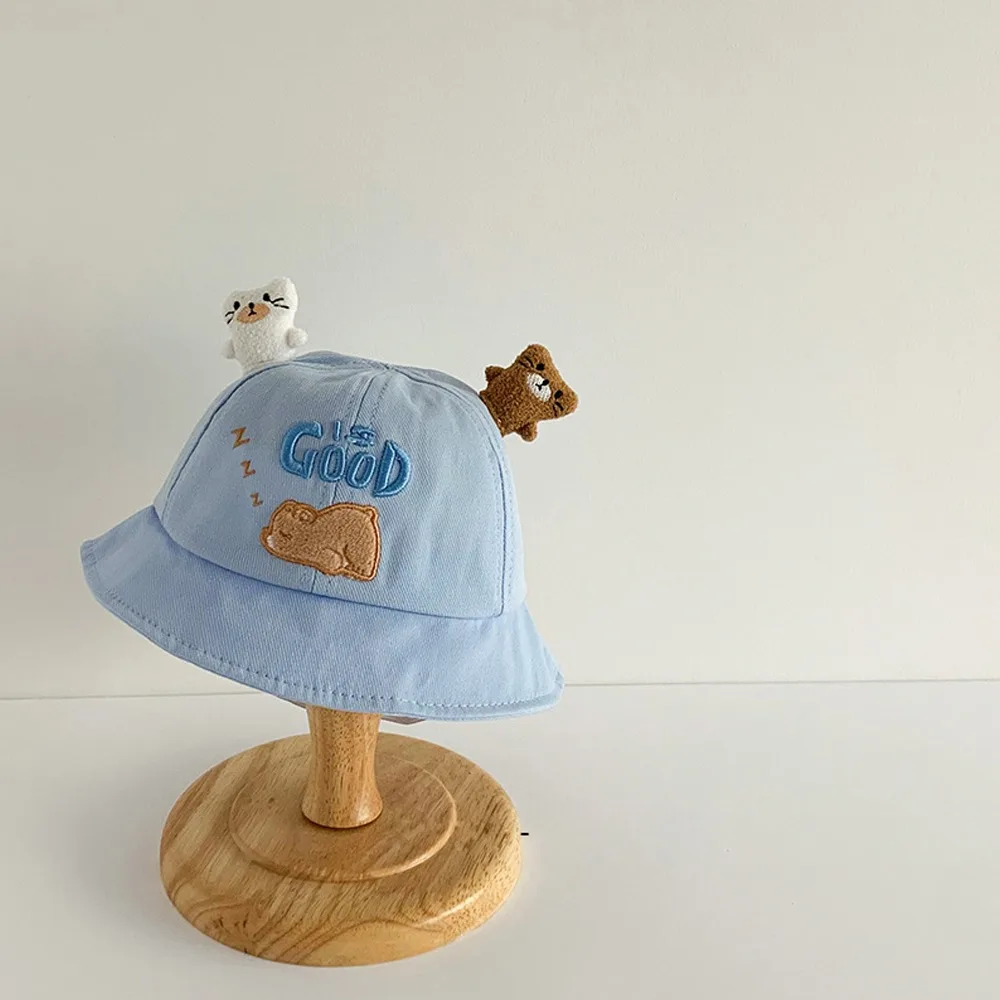 

Fashion Cute Cartoon Bucket Hat Wide Brim UV Protection Fisherman Cap Portable Casual Sunscreen Cap Baby