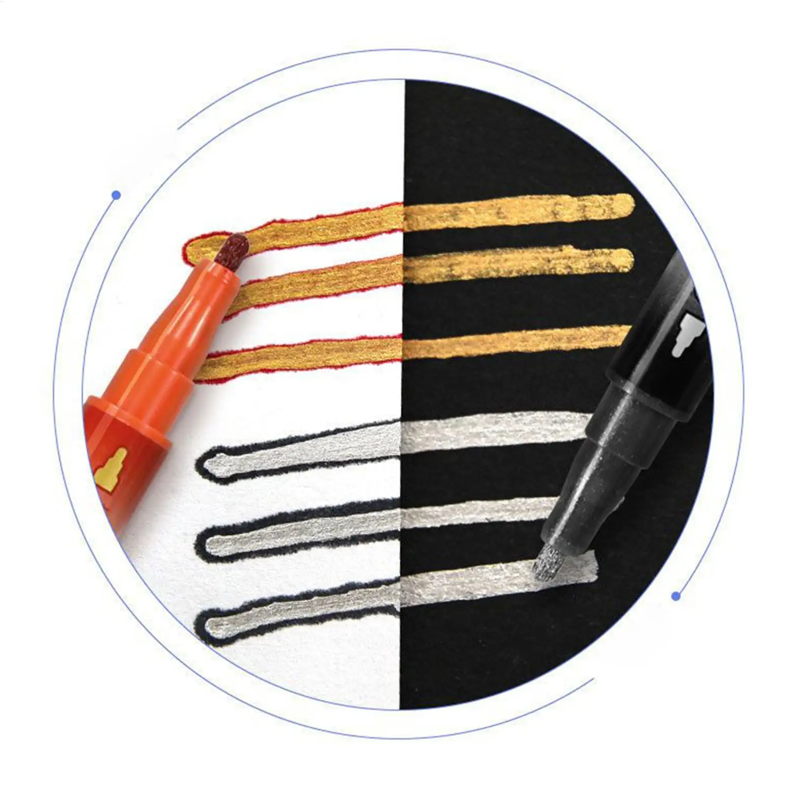 Markery do konturowania z podwójną końcówką, 8 sztuk, brokatowe pisaki do rysowania, markery do rysowania i pisania, idealne do prac plastycznych, zajęć szkolnych i notowania notatek.