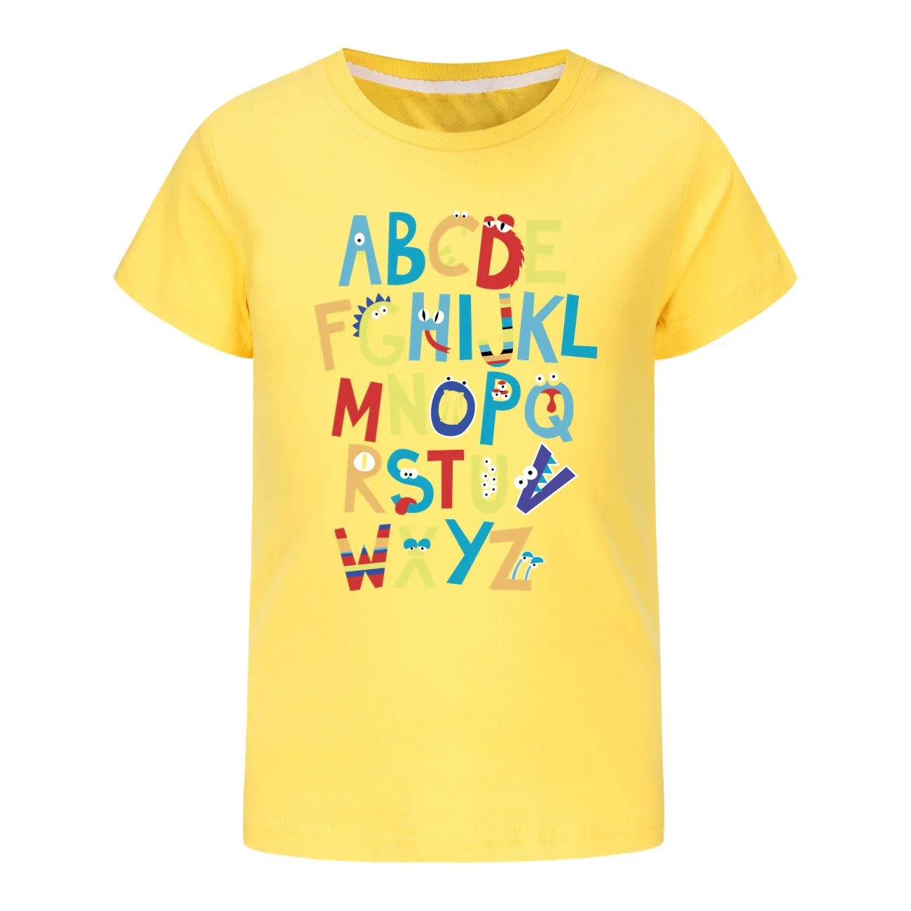 Graphic Alphabet Lore T-shirt Kids Summer Clothes Boys Casual O-neck T Shirt Girls Cotton Short Sleeve Tops Children's Clothing