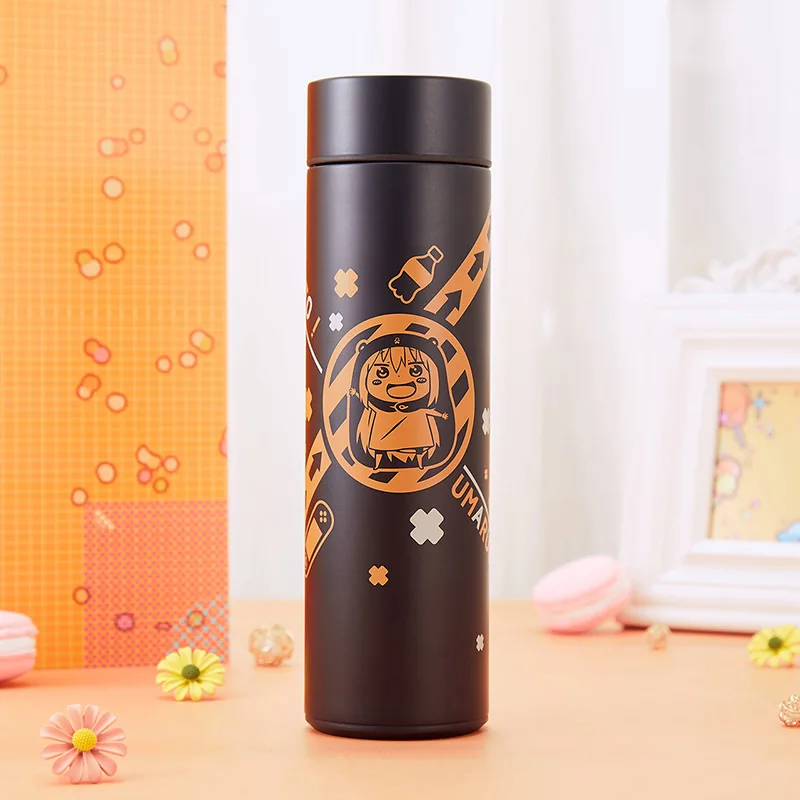 Himouto Umaru Chan Anime Umaru Doma Thermos Steel Water Bottle LED Display Temperature Sensing Cup Action Figure Gift