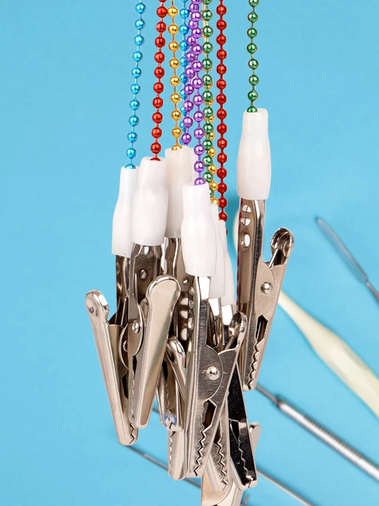 Pince à foulard dentaire réutilisable, porte-serviettes, outils dentaires, autoclavable, 5 pièces