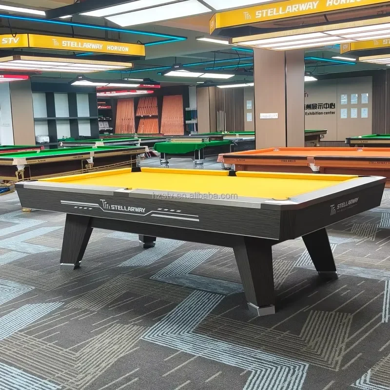 STELLARWAY 7ft 8ft 9ft Modern Gray American 9-Ball Pool Table High-Speed Cloth for Home Bar Club & Party Factory Direct