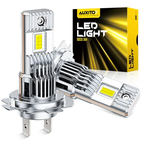 AUXITO 2 шт. мини-светодиодные лампы H7 CANBUS 6500K белые, турбо H7 LED, дальний и ближний свет для автомобильных фар, лампы...