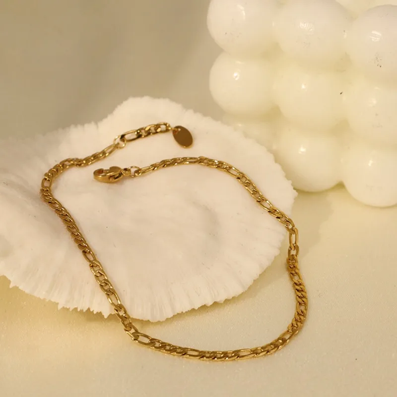 

Популярное ожерелье из титановой стали с ретро-покрытием под 18-каратное золото, женское, с характером, нишевое, в стиле хип-хоп, браслет, универсальное украшение в стиле Ins