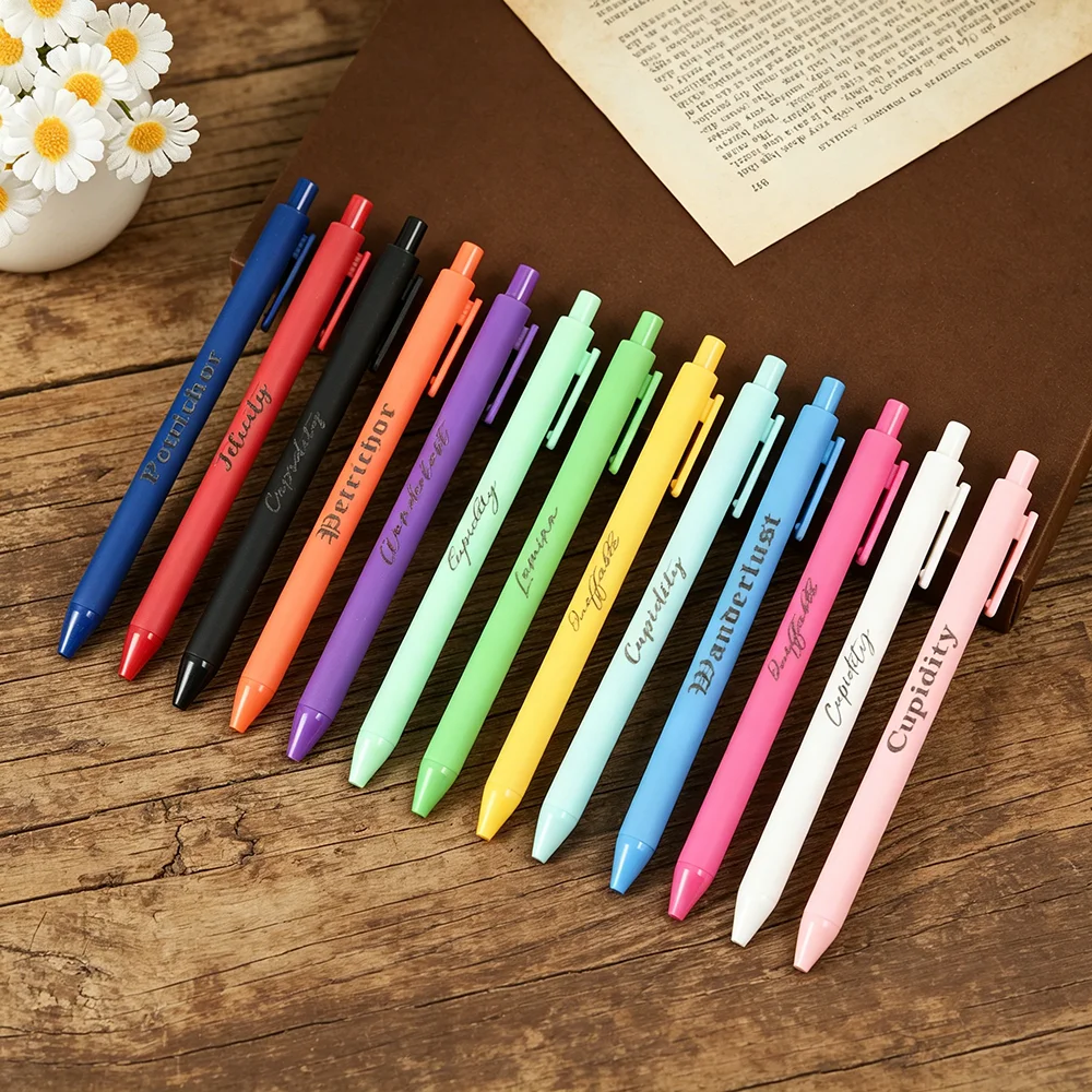 Personalized Custom Multicolor Ballpoint Pen Engraved Name Bridesmaid Gift Set Wedding Party Favor
