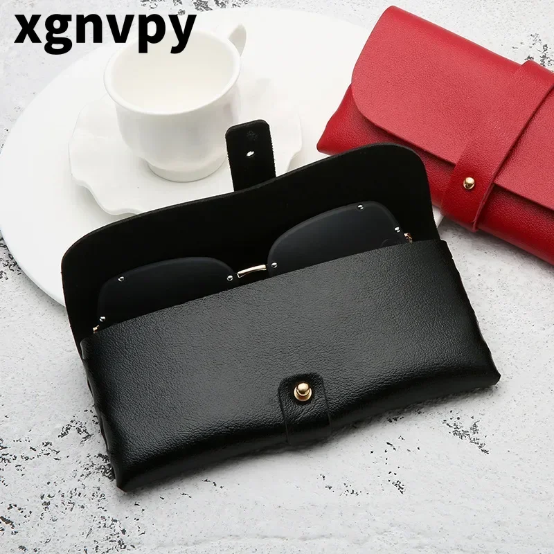 Xgnvpy Handmade Leather Sunglasses and Eyewear Case Soft PVC Pack for Glasses Myopia Glasses Unisex Sunglasses Case