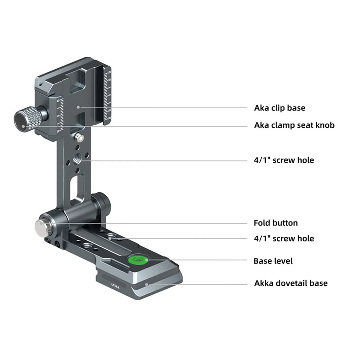 Soporte en L para cámara, placa de liberación rápida Arca, montaje Vertical para filmación con zapata fría de 1/4 pulgadas para cámara SLR DSLR