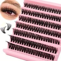 50P DIY eyelash bundle 140pcs D curled eyelashes extend individual eyelashes to look like extended fluffy false eyelashes