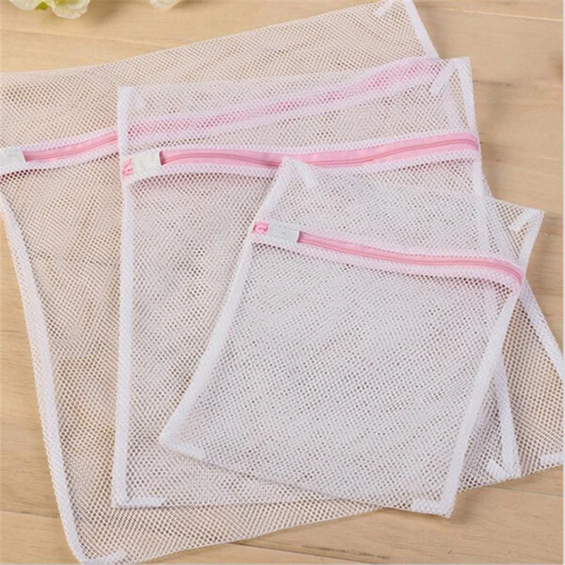 

3pcs Mesh Laundry Bag Polyester Laundry Wash Bags Coarse Net Laundry Basket Laundry Bags Household Cleaning Tools Accessories