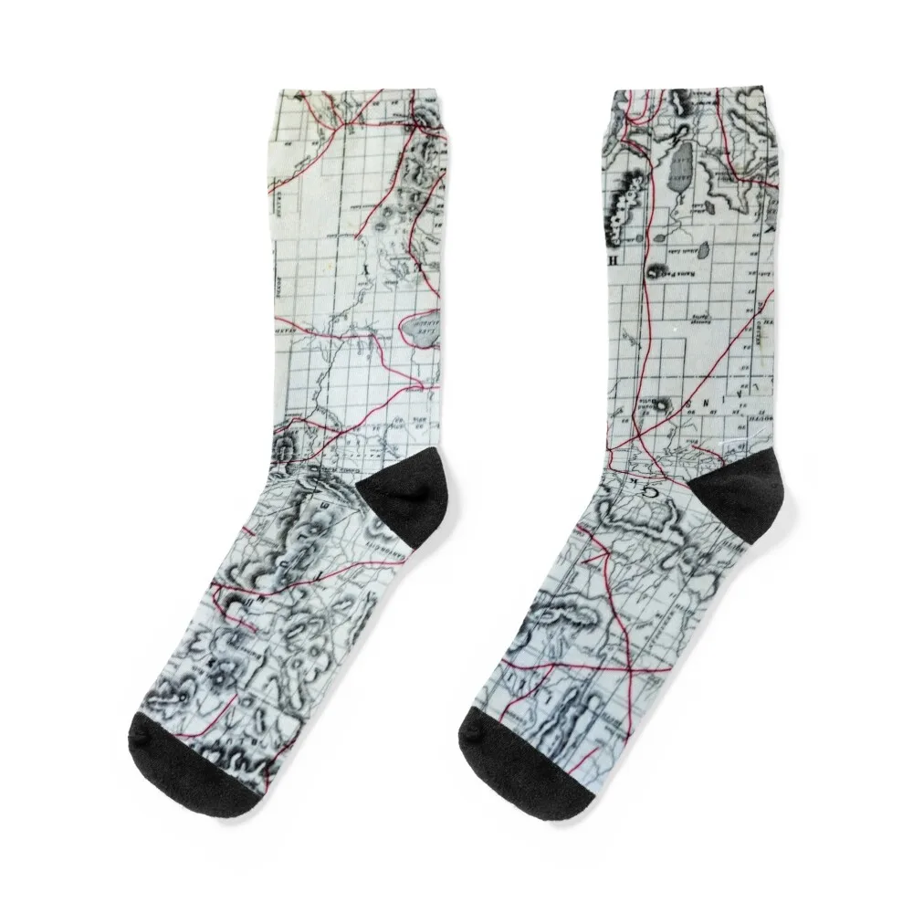 

Old map Socks floor Stockings compression gift Run Socks For Women Men's