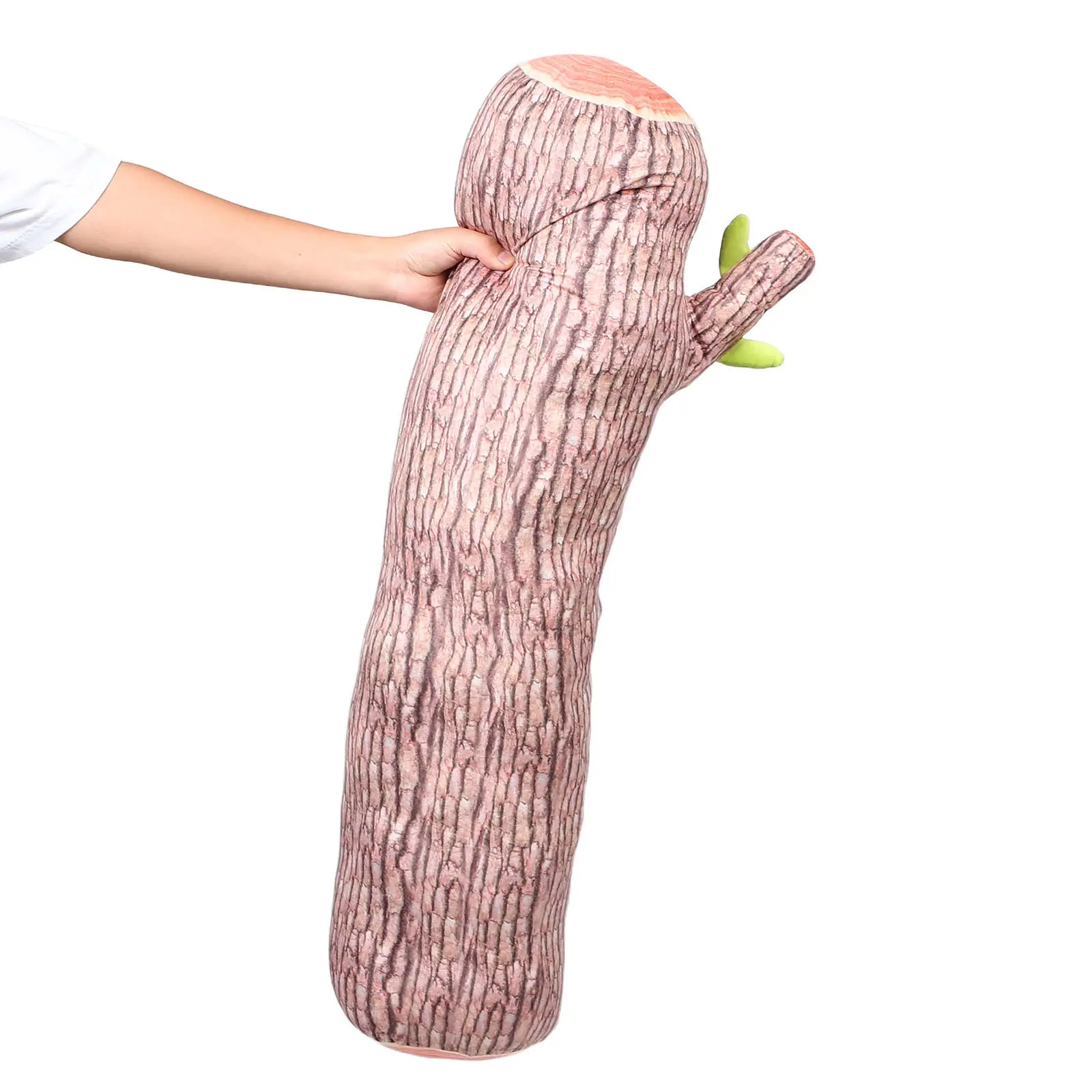 Stump Pillow for Sofa Decorative Round Cylinder Room Nap Armrest Comfort Log Shaped Throw Pillow 3D Print Detail