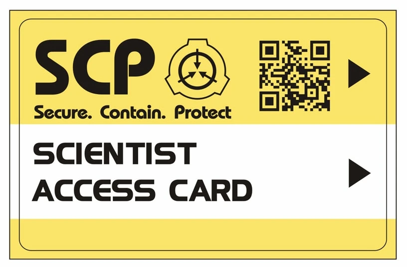 SCP foundation GUARD secret PVC hard card Special Logo Cosplay Access Grade id keyCards or-001