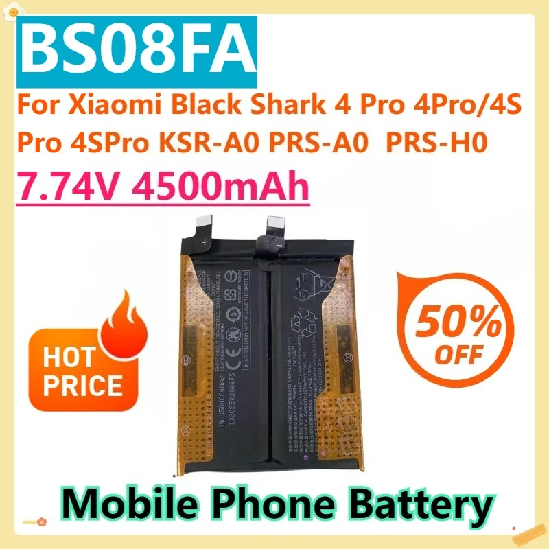 

For Xiaomi Black Shark 4 Pro 4Pro / 4S Pro 4SPro KSR-A0 PRS-A0 PRS-H0 5RS High Quality 4500mAh BS08FA Phone Battery
