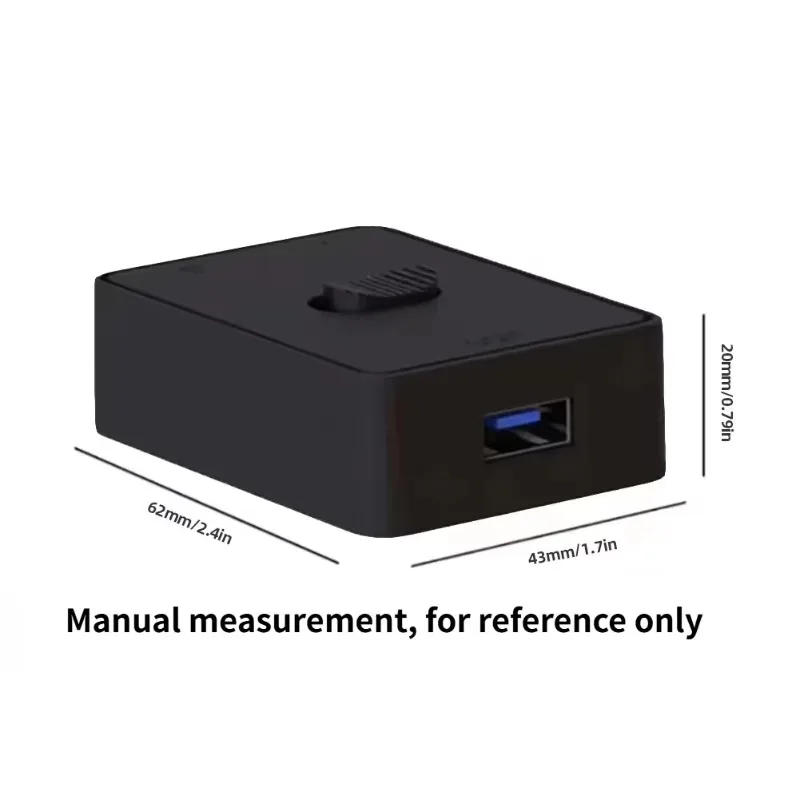 For Computer Laptop Keyboard Mouse Printer USB Hub USB 3.0 Switcher Switch 1x2/2x1 Bidirectional Shared Controller Splitter
