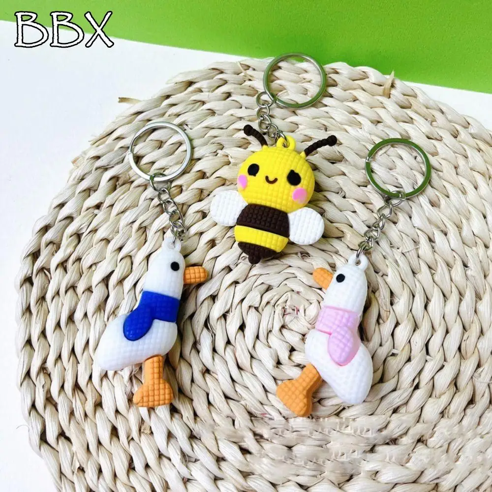 

Little Bee Shape Bee Keychain Cartoon Soft Silicone Bee Silicone Keychain Creative Funny Bee Soft Silicone Pendant Bag Pendant