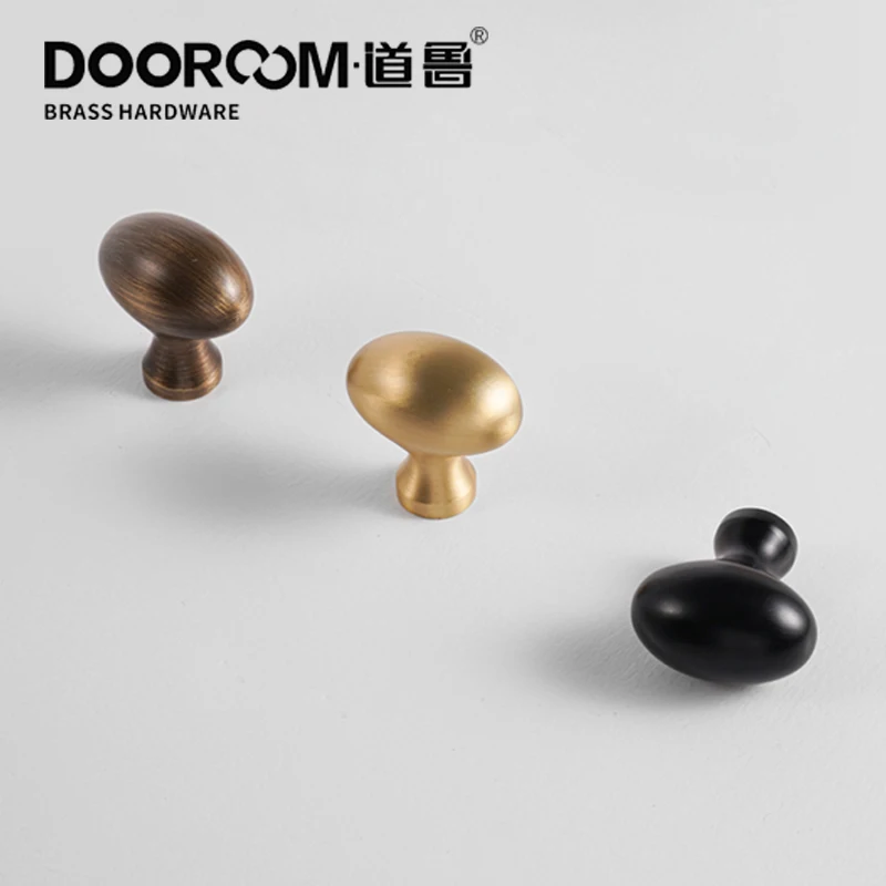 Dooroom Brass Egg Furniture Handles Wardrobe Dresser Cupboard Cabinet Door Drawer Shoe Box Pulls Pastoral Mediterranean Knobs